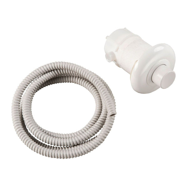 Schwab pneumatische handdrukknop inbouw wit