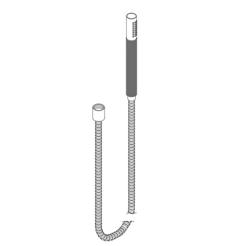 VOLA staafdouche met grijs handvat T2(S)