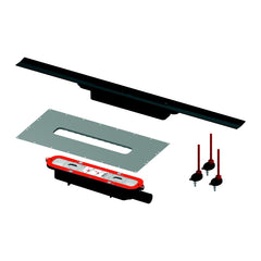 TECE TECEdrainprofile doucheprofielset met zwarte coating, Geborsteld zwart, 1000 mm