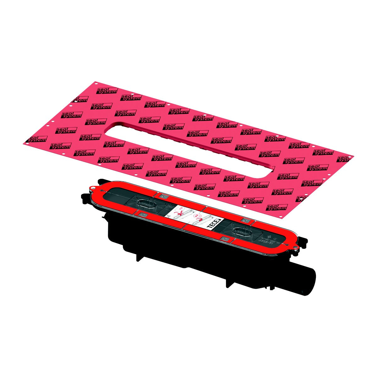 TECEdrainprofile normal drain, DN 50, horizontal drain
