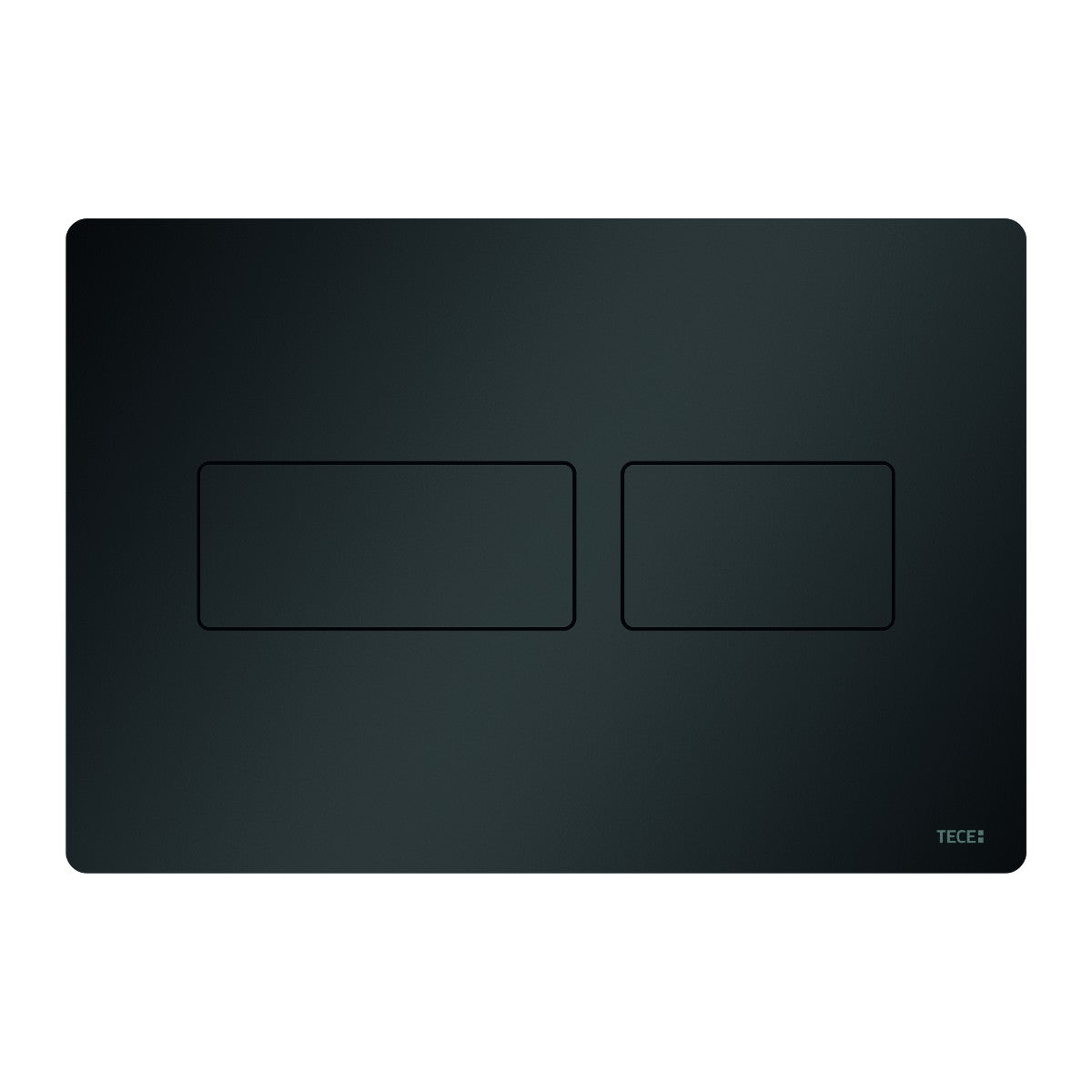 TECE Solid toilet flush plate for duo-flush technology, matt black