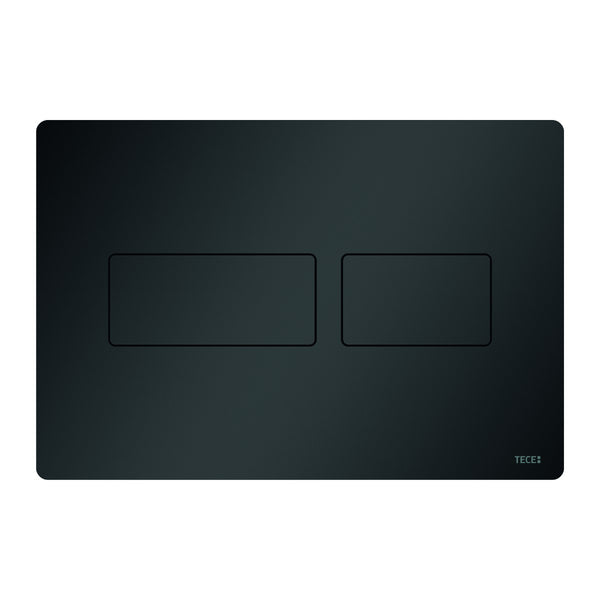 TECE Solid toilet flush plate for duo-flush technology, matt black