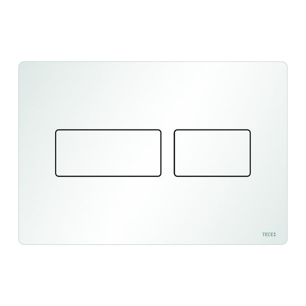 TECEsolid toilet flush plate for dual flush technology, matt white