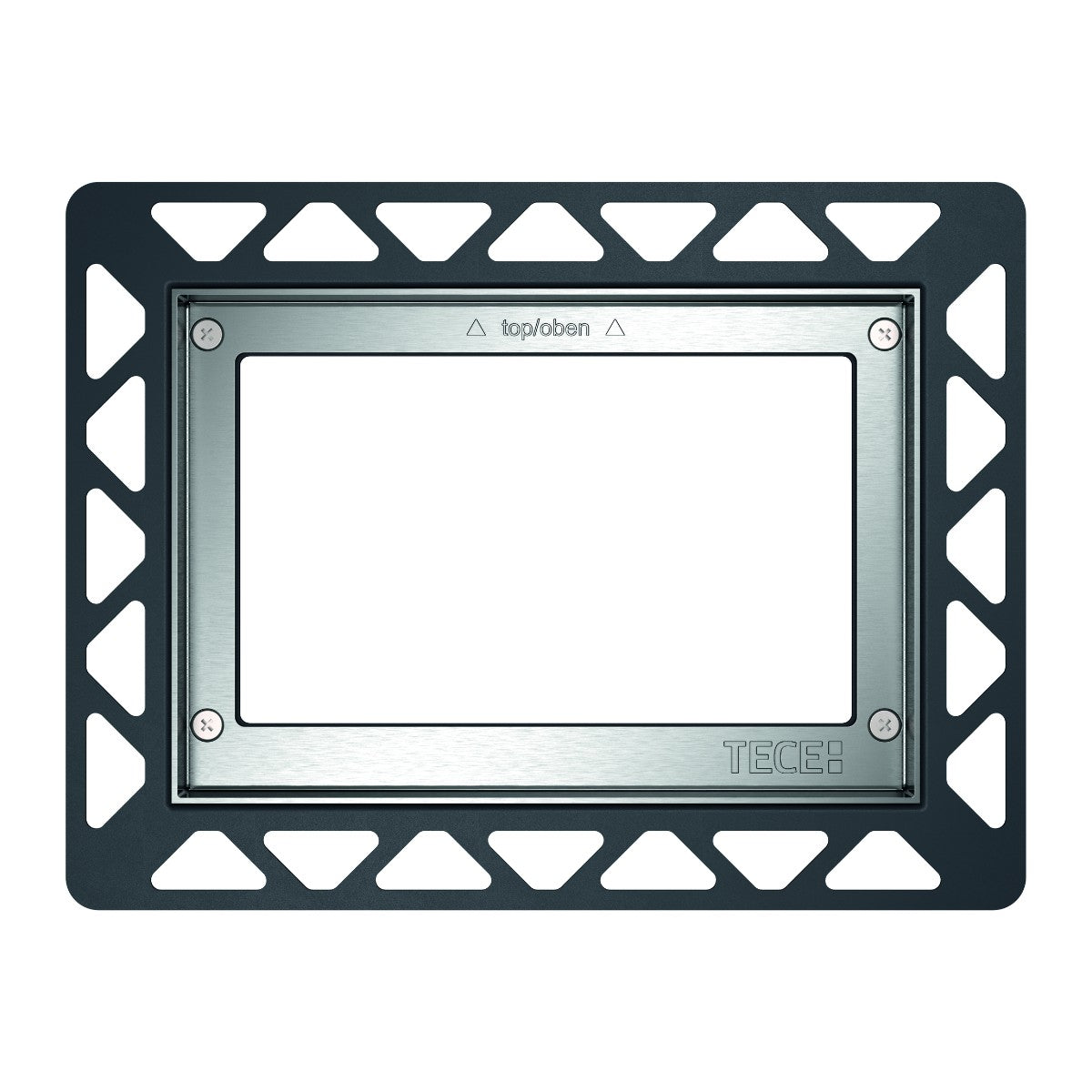 TECE toilet installation frame for flush mounting, polished metal