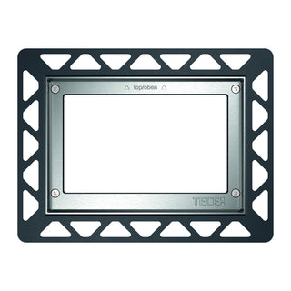TECE toilet installation frame for flush mounting, polished metal