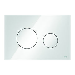 TECE TECEloop WC-bedieningsplaat van glas voor duospoeltechniek, Glas glanzend wit, toetsen glanzend wit