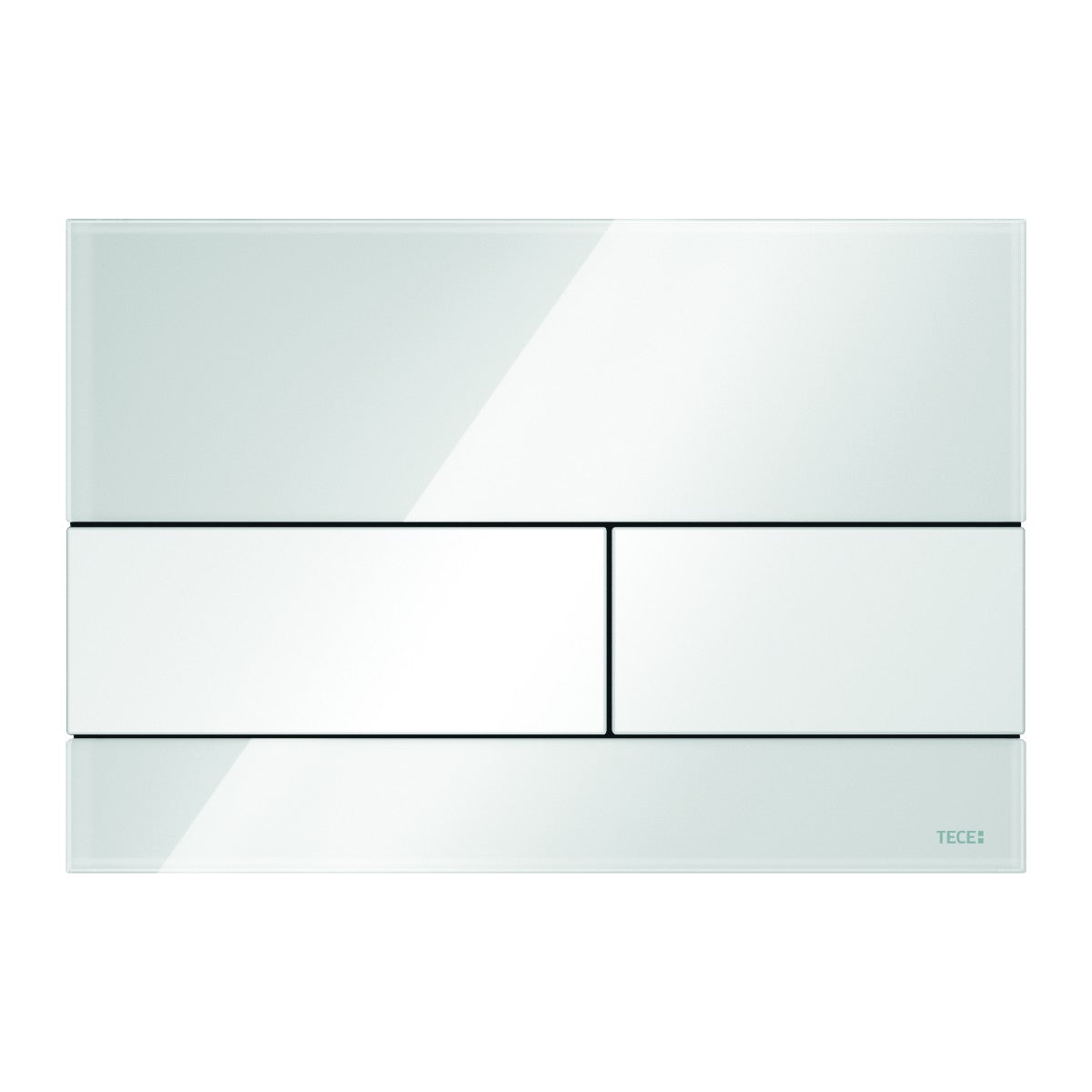 TECE square control, white glass, white key