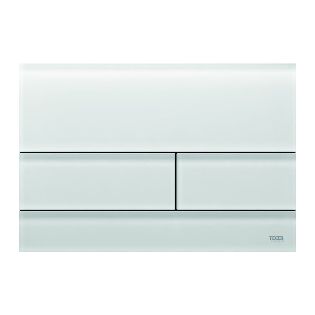 TECE TECEsquare II WC-bedieningsplaat van glas voor duospoeltechniek, Glas wit gesatineerd
