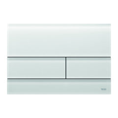TECE TECEsquare II WC-bedieningsplaat van glas voor duospoeltechniek, Glas wit gesatineerd