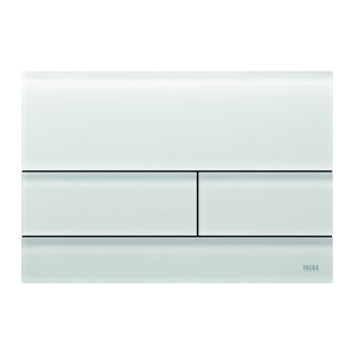 TECE TECEsquare II WC-bedieningsplaat van glas voor duospoeltechniek, Glas wit gesatineerd