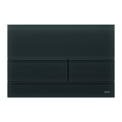 TECE TECEsquare II WC-bedieningsplaat van glas voor duospoeltechniek, Glas zwart gesatineerd