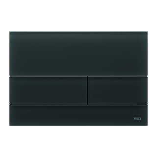 TECE TECEsquare II WC-bedieningsplaat van glas voor duospoeltechniek, Glas zwart gesatineerd