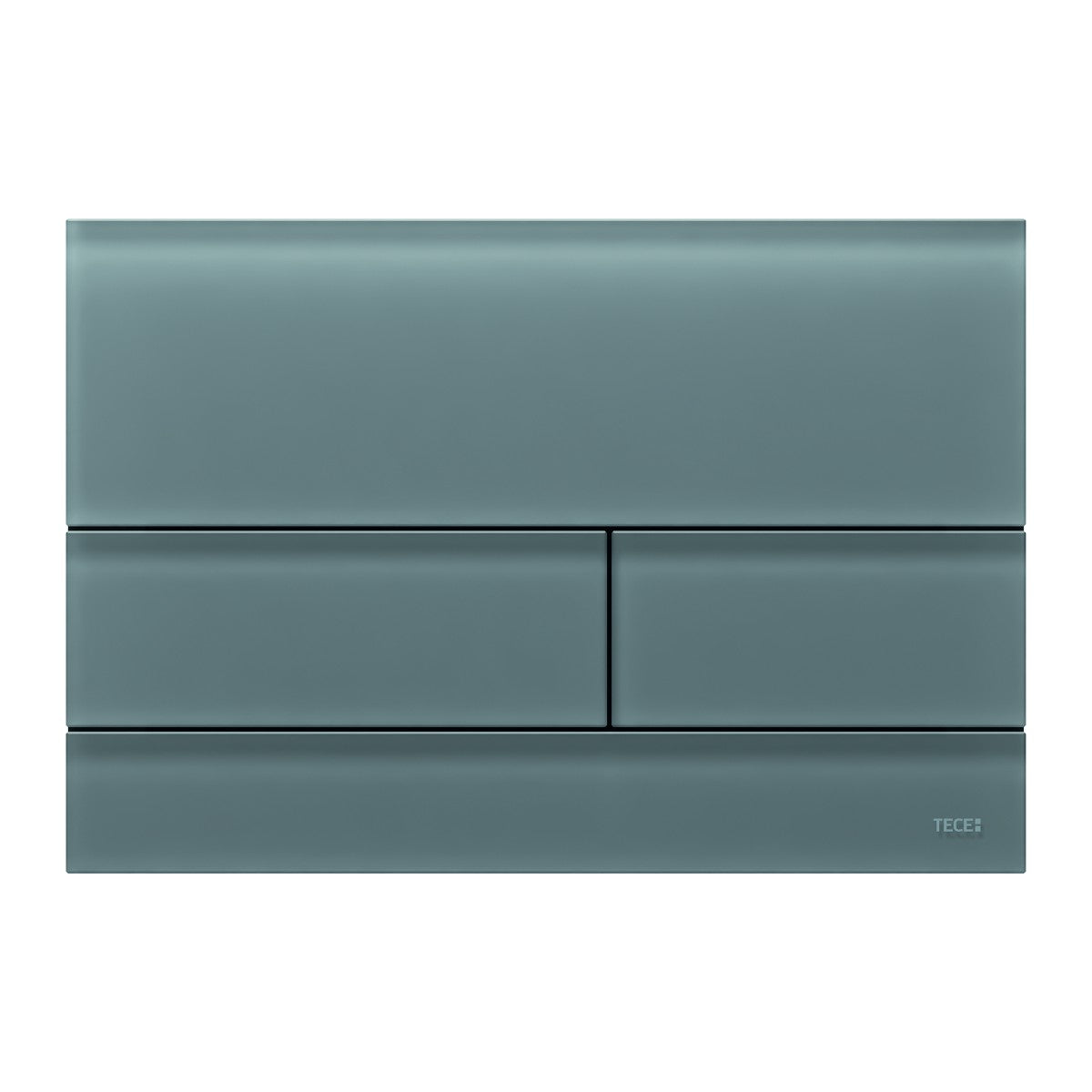 TECE TECEsquare II WC-bedieningsplaat van glas voor duospoeltechniek, Glas signaalgrijs gesatineerd