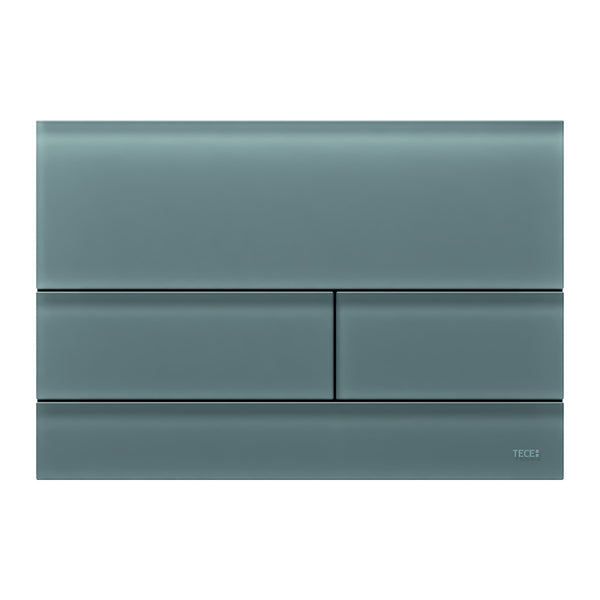 TECE TECEsquare II WC-bedieningsplaat van glas voor duospoeltechniek, Glas signaalgrijs gesatineerd