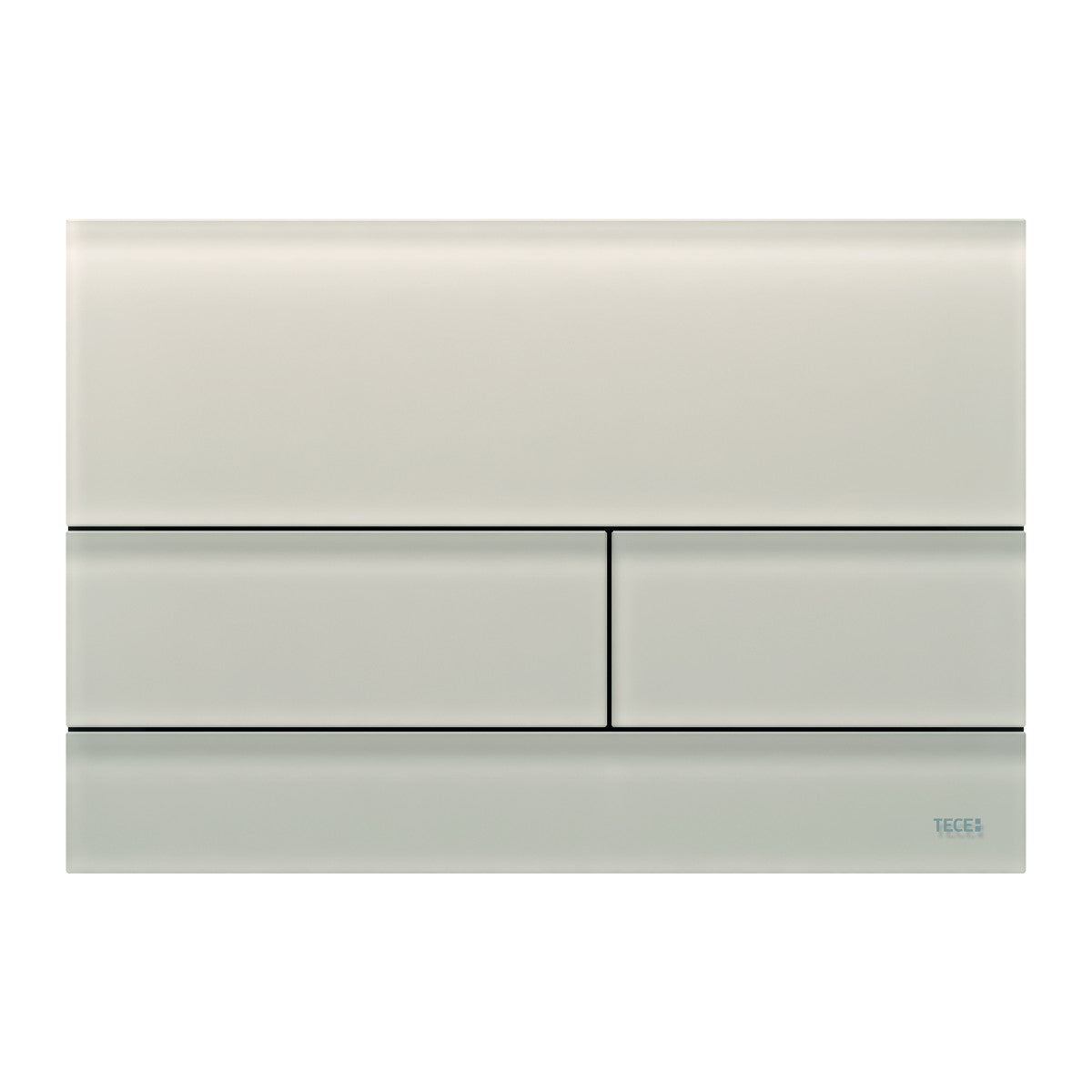TECE TECEsquare II WC-bedieningsplaat van glas voor duospoeltechniek, Glas zandbeige gesatineerd