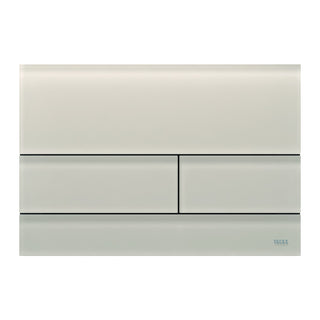 TECE TECEsquare II WC-bedieningsplaat van glas voor duospoeltechniek, Glas zandbeige gesatineerd