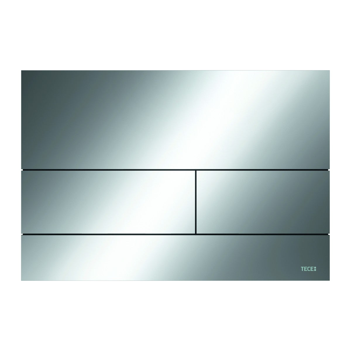 TECE square II metal toilet flush plate, polished chrome