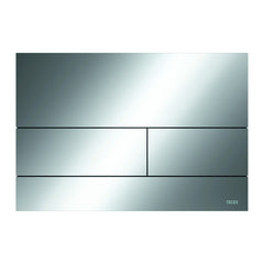 TECE square II metal toilet flush plate, polished chrome