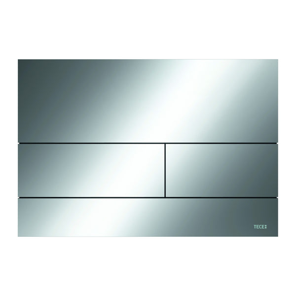 TECE square II metal toilet flush plate, polished chrome