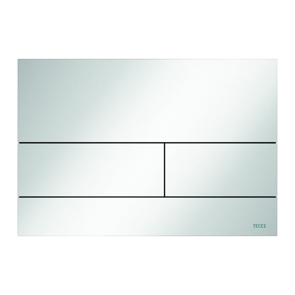 TECE square II metal toilet flush plate, white