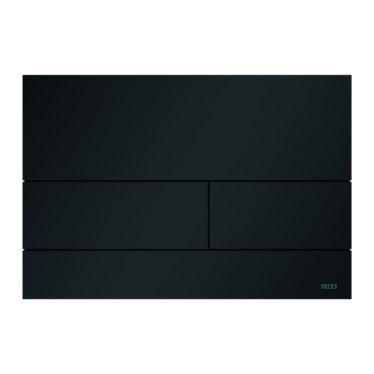 TECE square II metal toilet flush plate, Matt black RAL 9005
