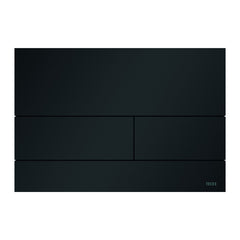 TECE square II metal toilet flush plate, Matt black RAL 9005