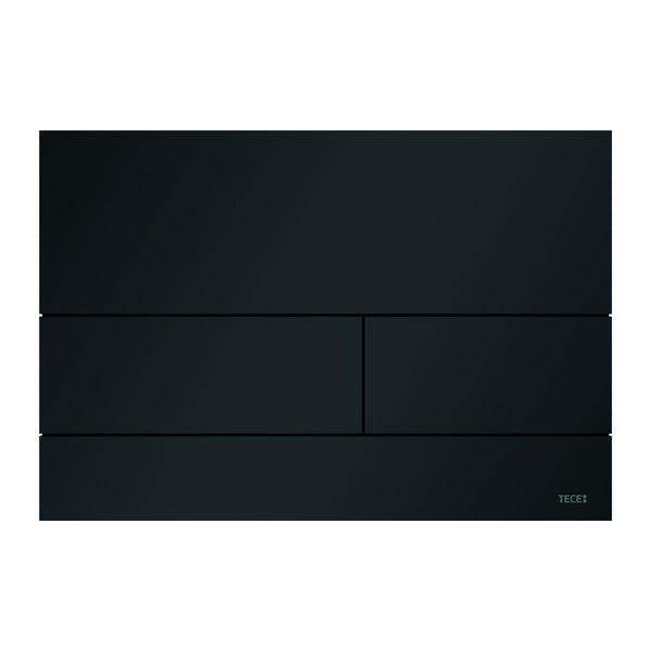 TECE square II metal toilet flush plate, Matt black RAL 9005