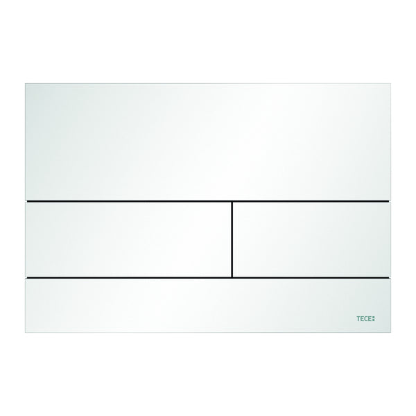 TECEsquare II metal toilet flush plate, matt white