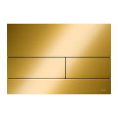 TECE TECEsquare II metaal WC-bedieningsplaat voor duospoeltechniek met gekleurd oppervlak, Gepolijst goud optisch