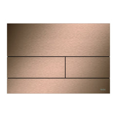 TECE TECEsquare II metaal WC-bedieningsplaat voor duospoeltechniek met gekleurd oppervlak, Geborsteld rood goud (met anti-vingerprint)