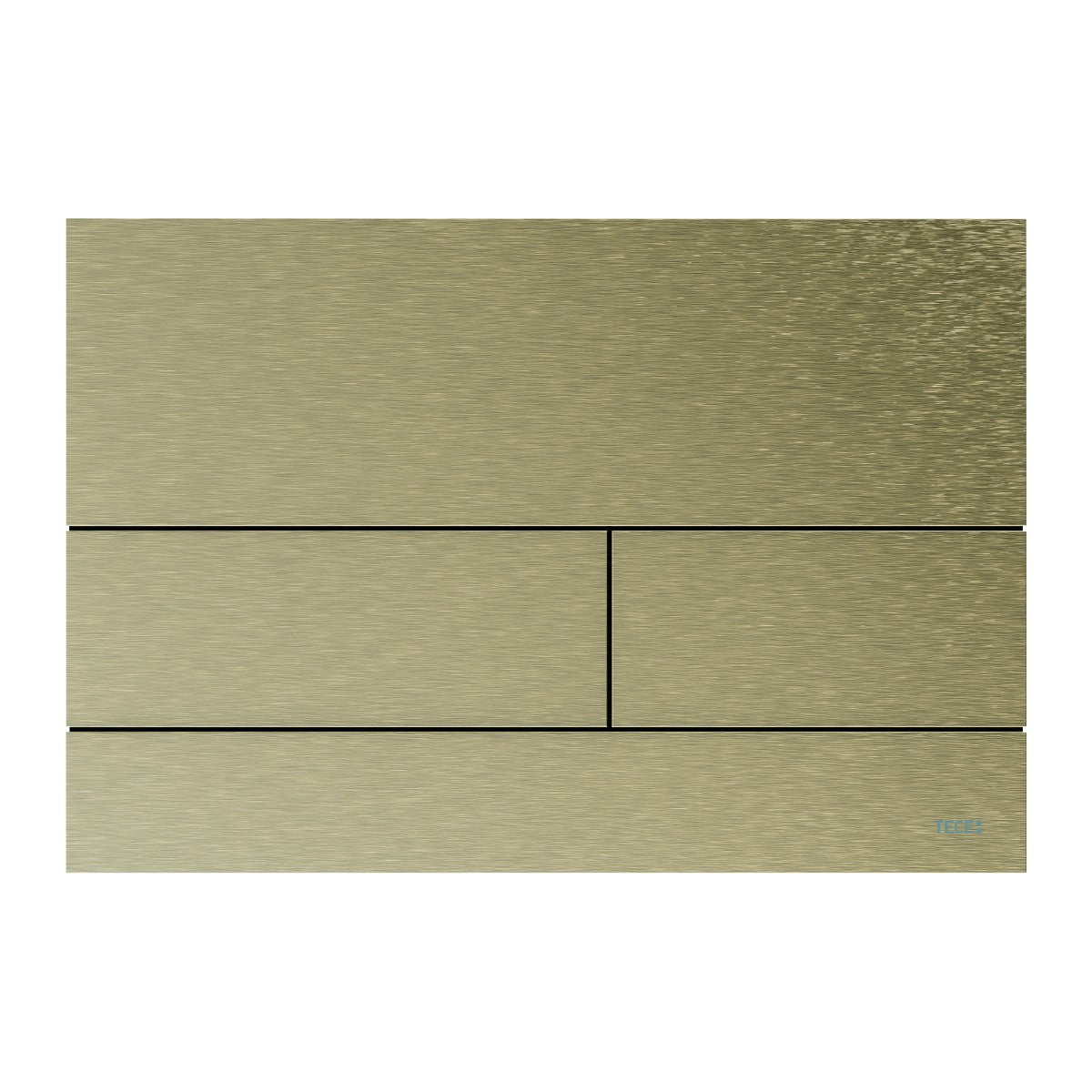 TECE TECEsquare II metaal WC-bedieningsplaat voor duospoeltechniek met gekleurd oppervlak, Geborsteld nikkel warm (met anti-vingerprint)