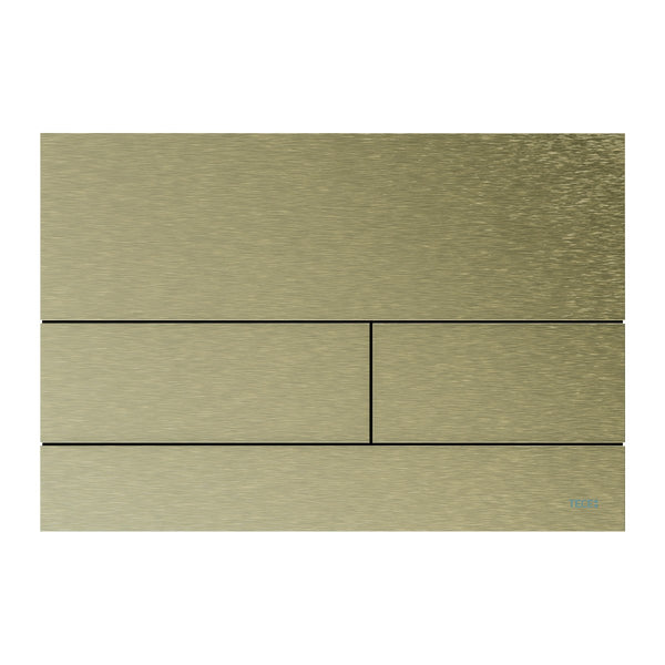 TECE TECEsquare II metaal WC-bedieningsplaat voor duospoeltechniek met gekleurd oppervlak, Geborsteld nikkel warm (met anti-vingerprint)