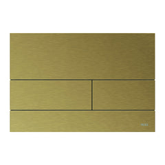 TECE TECEsquare II metaal WC-bedieningsplaat voor duospoeltechniek met gekleurd oppervlak, Geborsteld messing (met anti-vingerprint)