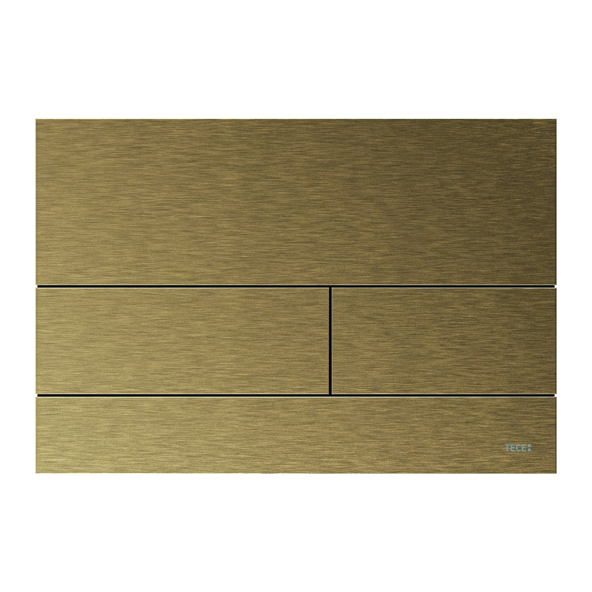 TECE TECEsquare II metaal WC-bedieningsplaat voor duospoeltechniek met gekleurd oppervlak, Geborsteld brons (met anti-vingerprint)