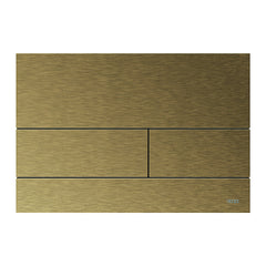 TECE TECEsquare II metaal WC-bedieningsplaat voor duospoeltechniek met gekleurd oppervlak, Geborsteld brons (met anti-vingerprint)