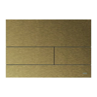 TECE TECEsquare II metaal WC-bedieningsplaat voor duospoeltechniek met gekleurd oppervlak, Geborsteld brons (met anti-vingerprint)