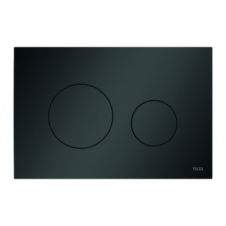 TECEloop plastic toilet flush plate for dual flush technology, matt black