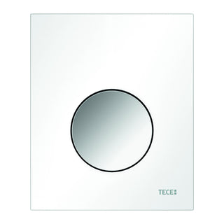 TECE urinal control panel, plastic, white, glossy chrome buttons