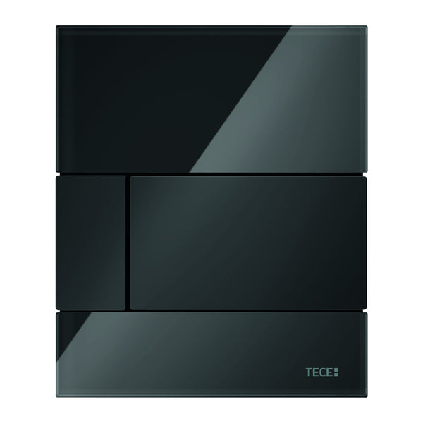 TECE square urinal control, black glass, black button