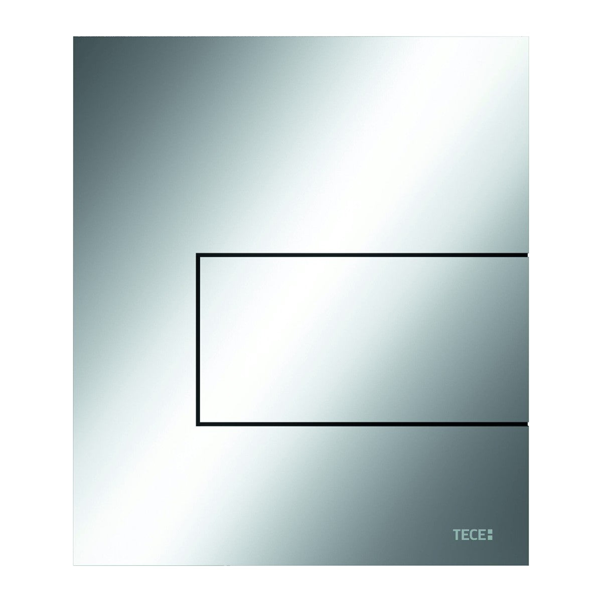 TECE square urinal control panel, metal, incl. cartridge, polished chrome