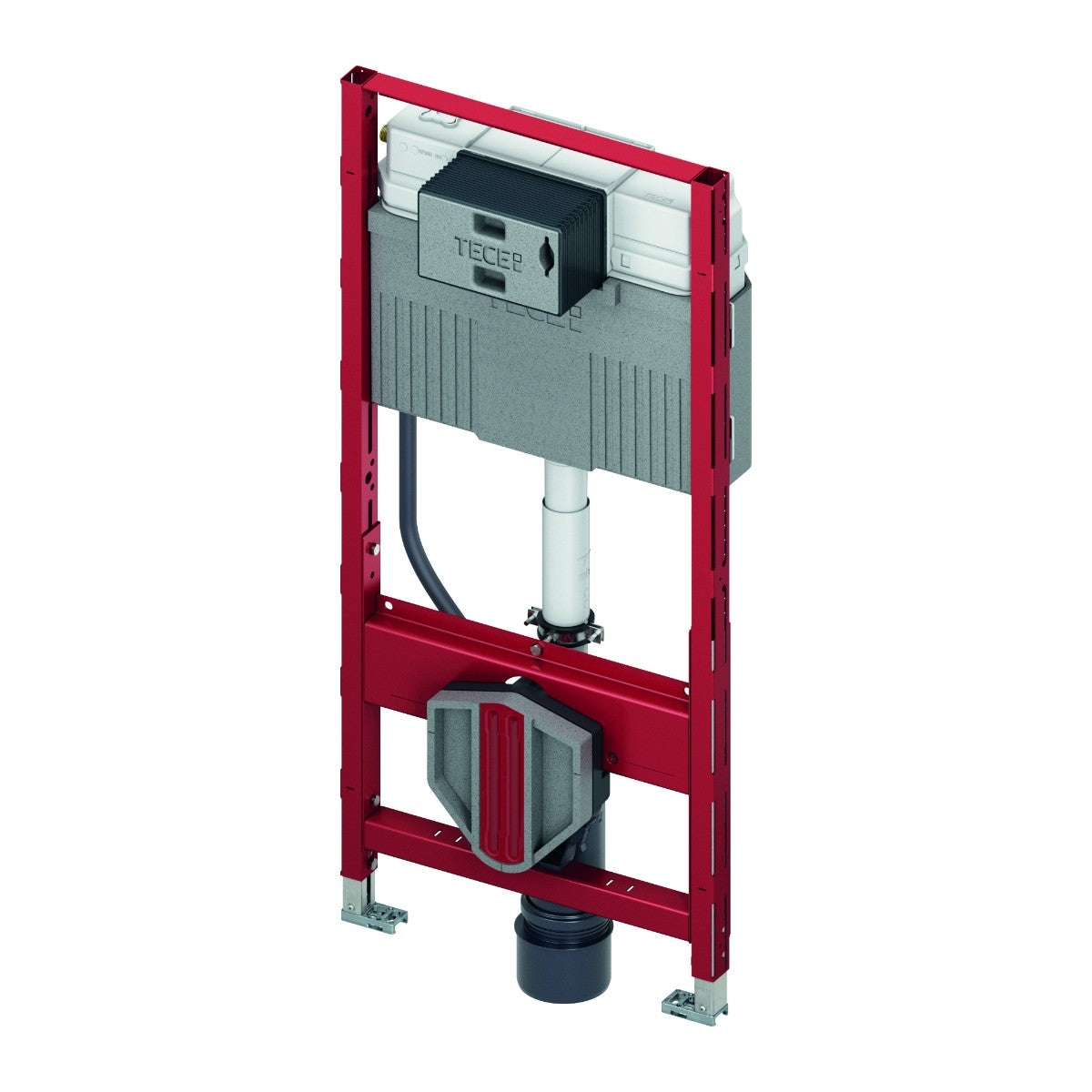 TECE TECEprofil WC-inbouwframe met Uni-reservoir en variabel in hoogte verstelbare onderste bouwconstructie, bouwhoogte 1120 mm