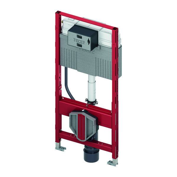 TECE TECEprofil WC-inbouwframe met Uni-reservoir en variabel in hoogte verstelbare onderste bouwconstructie, bouwhoogte 1120 mm
