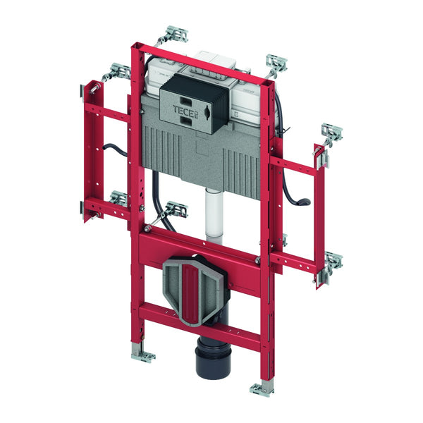 TECE TECEprofil WC-gerontomodule met Uni-reservoir, keramiekbevestiging voor zithoogte van 48 cm conform DIN 18040-1, bouwhoogte 1120 mm