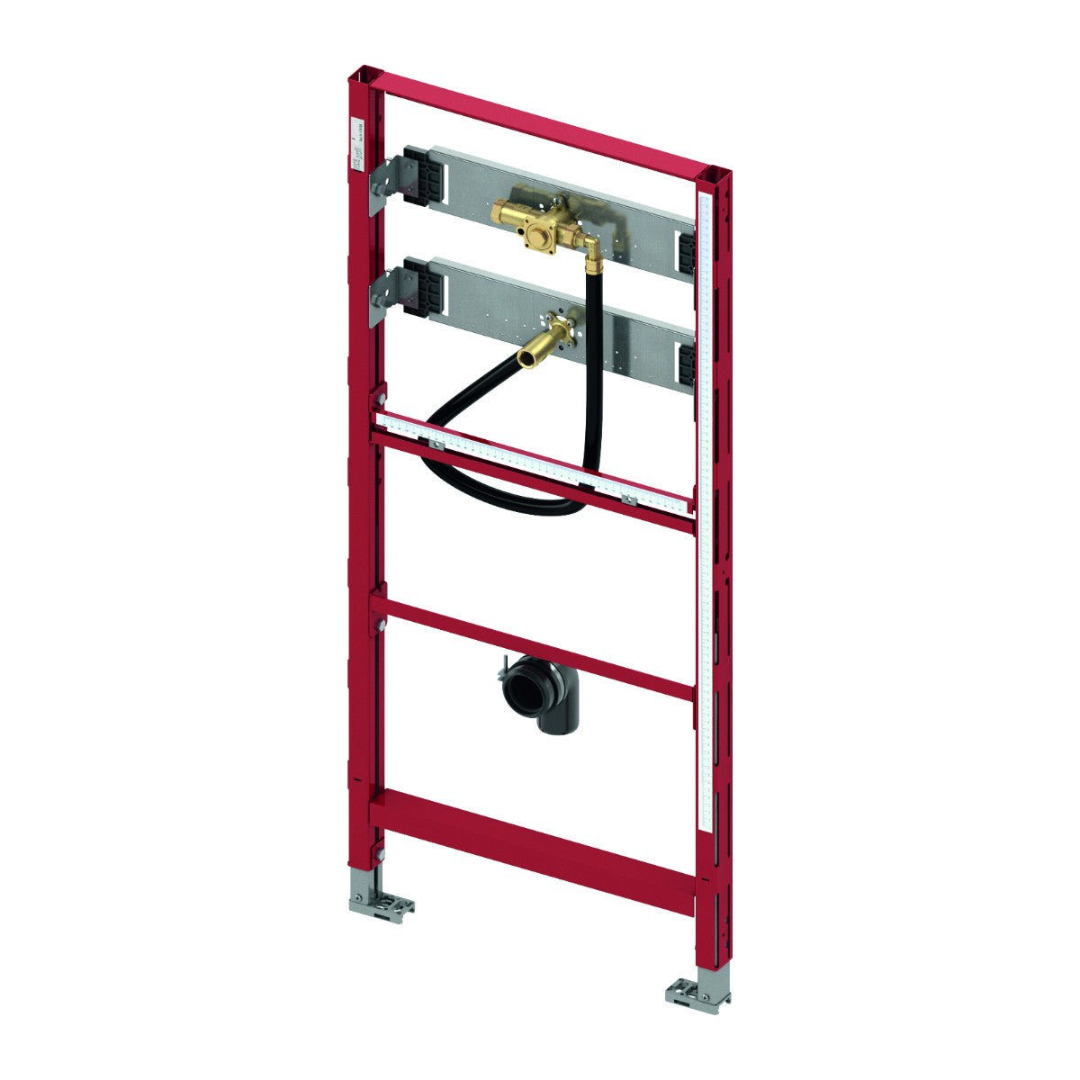 TECE TECEprofil urinoir-inbouwframe met TECE drukspoelerbehuizing U 1, bouwhoogte 1120 mm