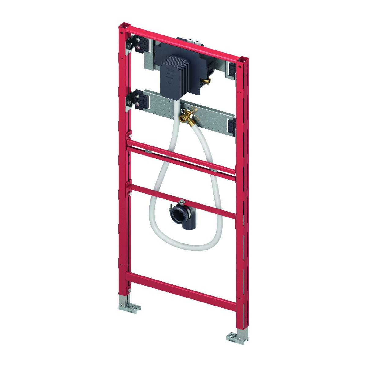 TECE TECEprofil urinoir-inbouwframe met TECE drukspoelerbehuizing U 2, bouwhoogte 1120 mm