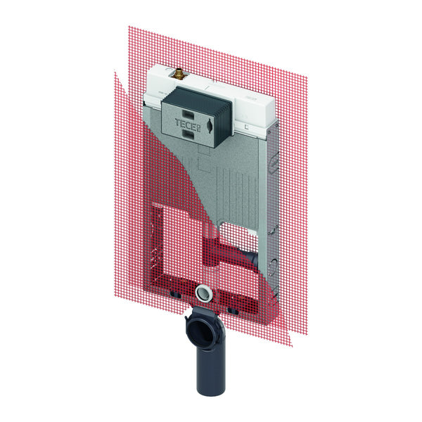 TECE TECEbox WC-inbouwframe met Octa II-reservoir, 8 cm, voor hangend toilet, met aansluiting voor geurafzuiging, bouwhoogte 1075 mm