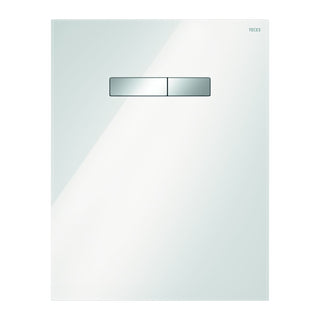 TECE TECElux bedieningsglasplaat met handmatige bediening, Glas glanzend wit, toetsen glanzend chroom