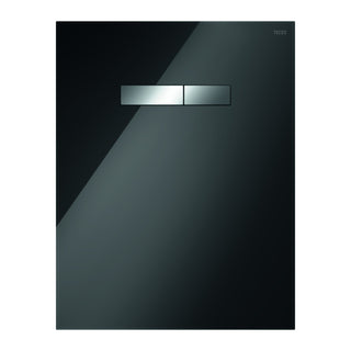 TECE TECElux bedieningsglasplaat met handmatige bediening, Glas glanzend zwart, toetsen glanzend chroom