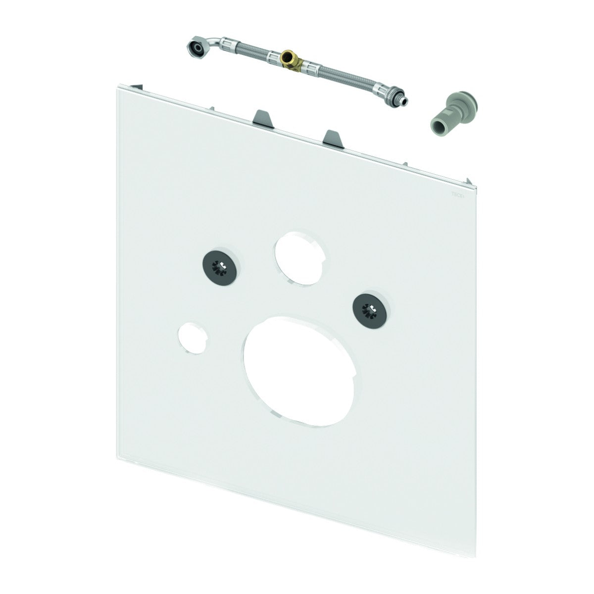 TECE TECElux bevestigingsglasplaat voor douche-WC (AquaClean Mera etc.), Glas glanzend wit