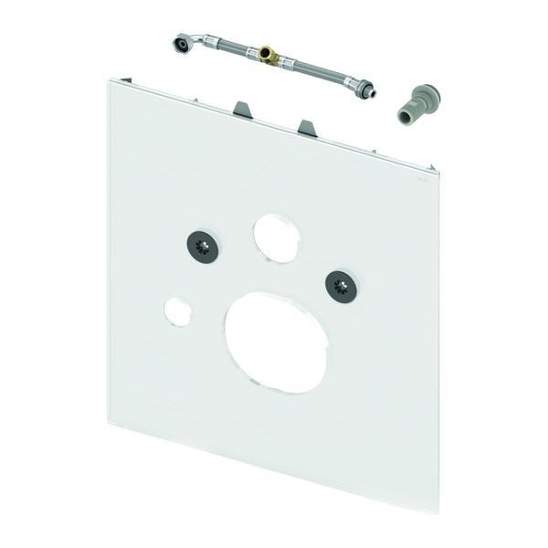 TECE TECElux bevestigingsglasplaat voor douche-WC (AquaClean Mera etc.), Glas glanzend wit